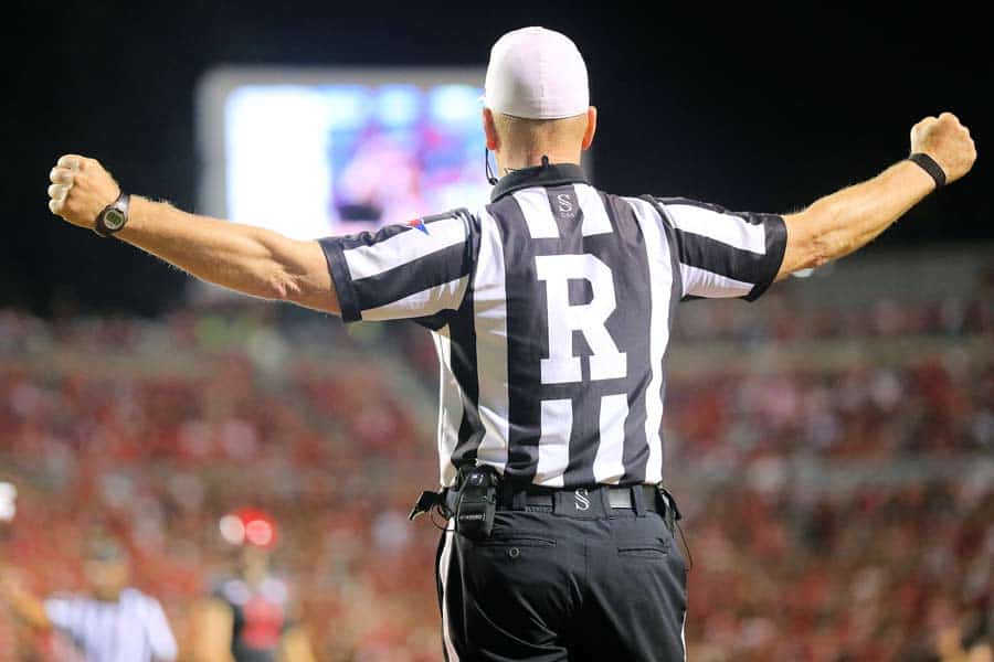 Referee at a sporting event